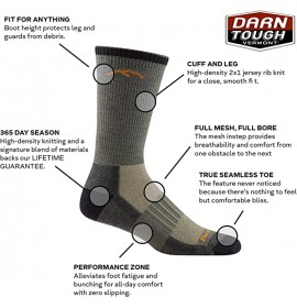 DARN TOUGH SOCKS Men's Boot Lightweight Hunting Sock