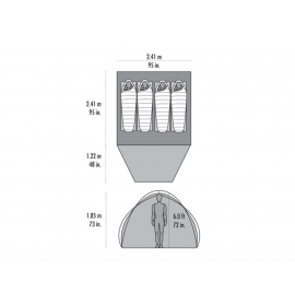 MSR Habitude™ 4 Family & Group Camping Tent