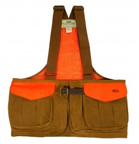 BOYT HARNESS COMPANY Waxed Cotton Strap Vest with Mesh Back