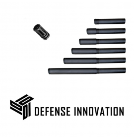 DEFENSE INNOVATION Aluminum Max Power 50+ Joukes Pistelle X-68 Barrel and Suppressor Combo Kit — M4 Muzzle