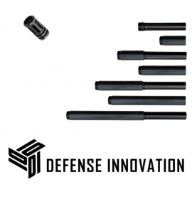 DEFENSE INNOVATION Stainless Max Power 50+ Joukes Pistelle X-68 Barrel and Suppressor Combo Kit — M4 Muzzle