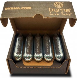 BYRNA TECHNOLOGIES 12 Gram CO2 Cartridges + Oiler - 10 Pack