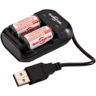 SUREFIRE SFLFP123 Lithium Iron Phosphate Rechargeable Batteries & Charger
