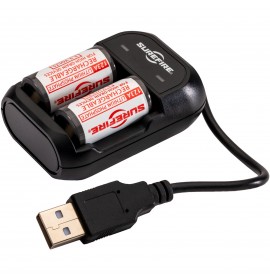 SUREFIRE SFLFP123 Lithium Iron Phosphate Rechargeable Batteries & Charger