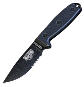 ESEE KNIVES Esee-3 Mil — Black G10 Handles