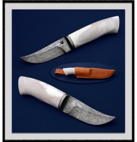 Alexander Cheburkov hand forged damascus puuko style knife