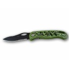 KNIVES OF ALASKA 700-S racer green G10 serrated D2 blade