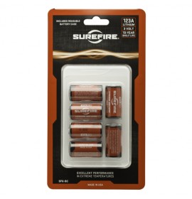 SUREFIRE SF123A Batteries with Holder in Clamsh