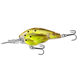 LIVETARGET LURES Yearling BB Crankbait,chartruese/Blk,#4