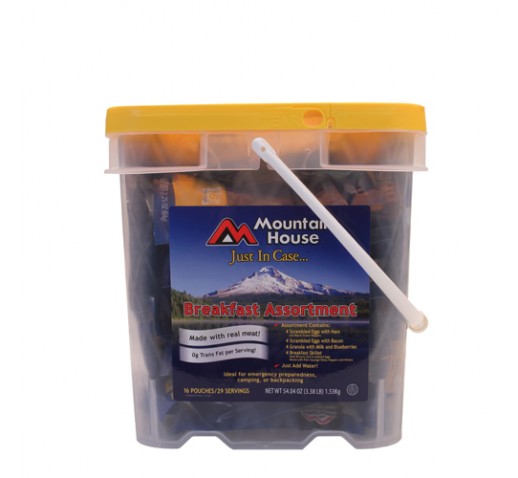 MOUNTAIN HOUSE Just In Case Breakfast Bucket 16 Pouches