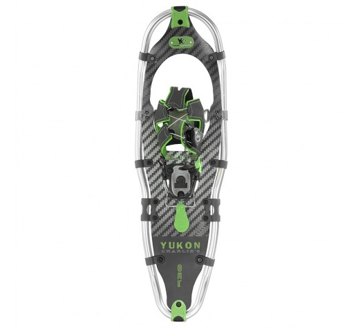 Yukon Charlie's Elite Spin Snowshoe - 9" x 30" - Carbon/Green