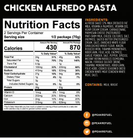 PEAK REFUEL Chicken Alfredo Pasta 2serv