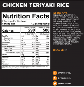 PEAK REFUEL Chicken Teriyaki Rice 2serv