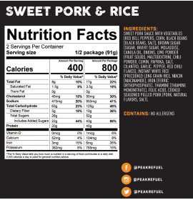 PEAK REFUEL Sweet Pork & Rice 2serv